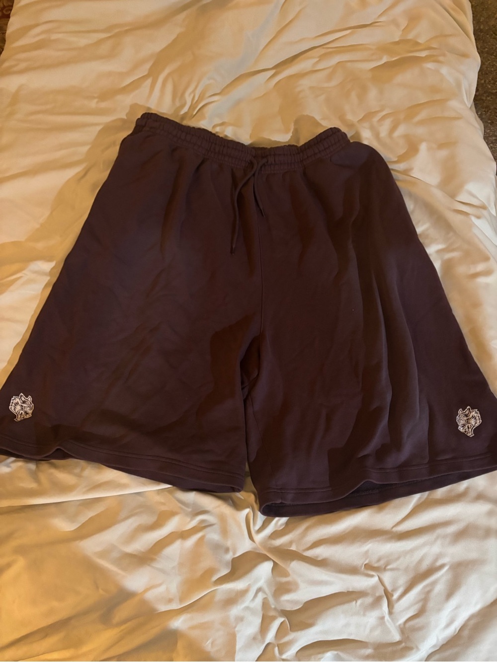 Darc sports shorts xl oversized purple 
Dark Purple Athletic Drawstring Shorts